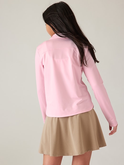 Image number 3 showing, Athleta Girl School Day Long Sleeve Polo
