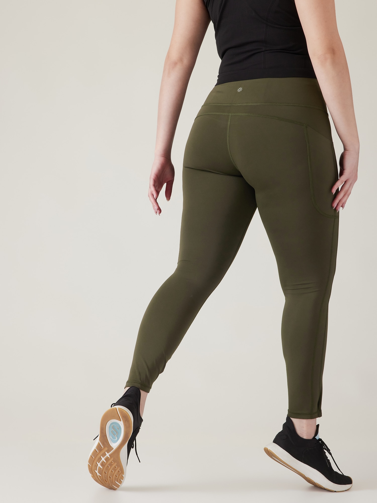 Women's High Waisted Stash Pocket Leggings - A New Day™ Gray XL