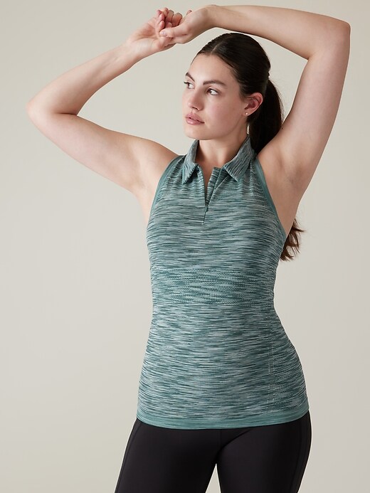 Image number 5 showing, Momentum Seamless Polo Tank Space Dye