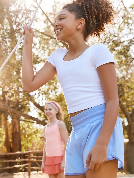 Image number 6 showing, Athleta Girl Rise Above Rib Crop Tee