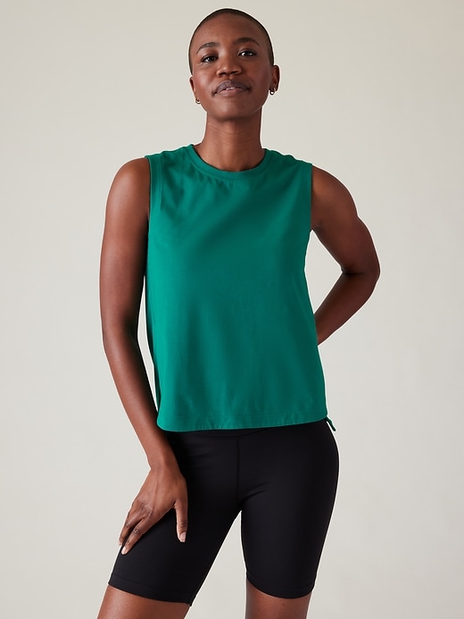 Emerald green tank top best sale