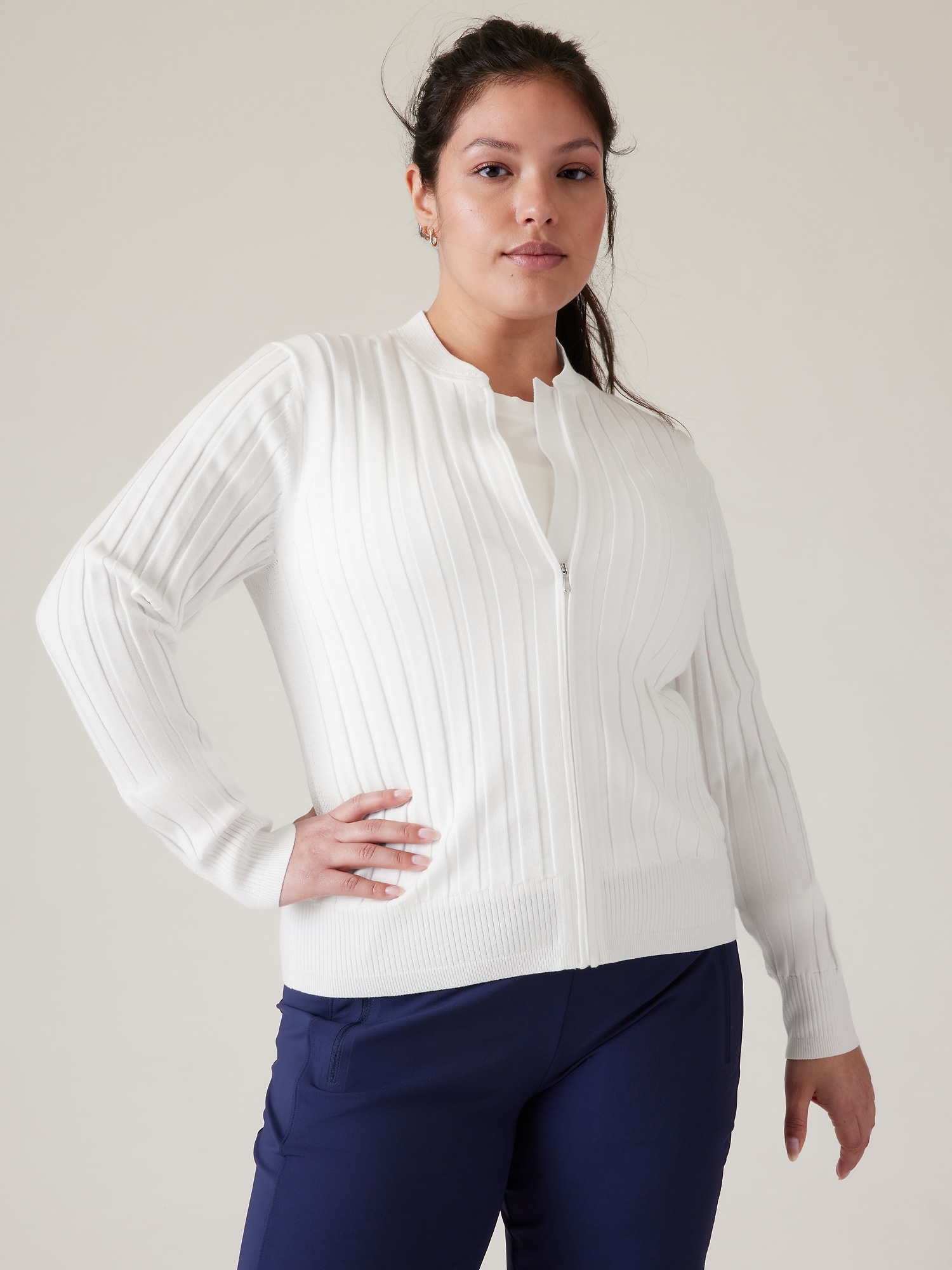 Plus size 2024 white sweater