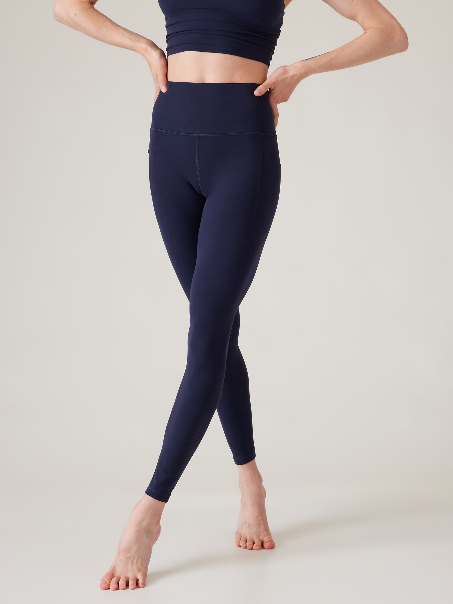 Athleta Salutation Stash High Rise Legging blue. 1