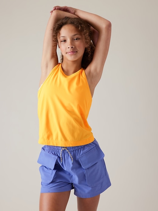 L'image numéro 1 présente Camisole sport sans coutures Power Up Athleta Girl