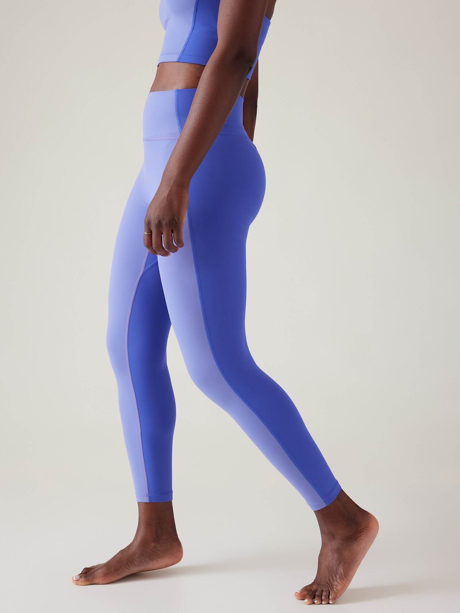 Athleta Transcend Colorblock 7/8 Tight blue. 1