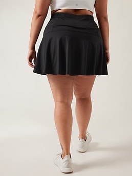 Athleta Women's Activewear Skirt Size Large Black Back Pocket