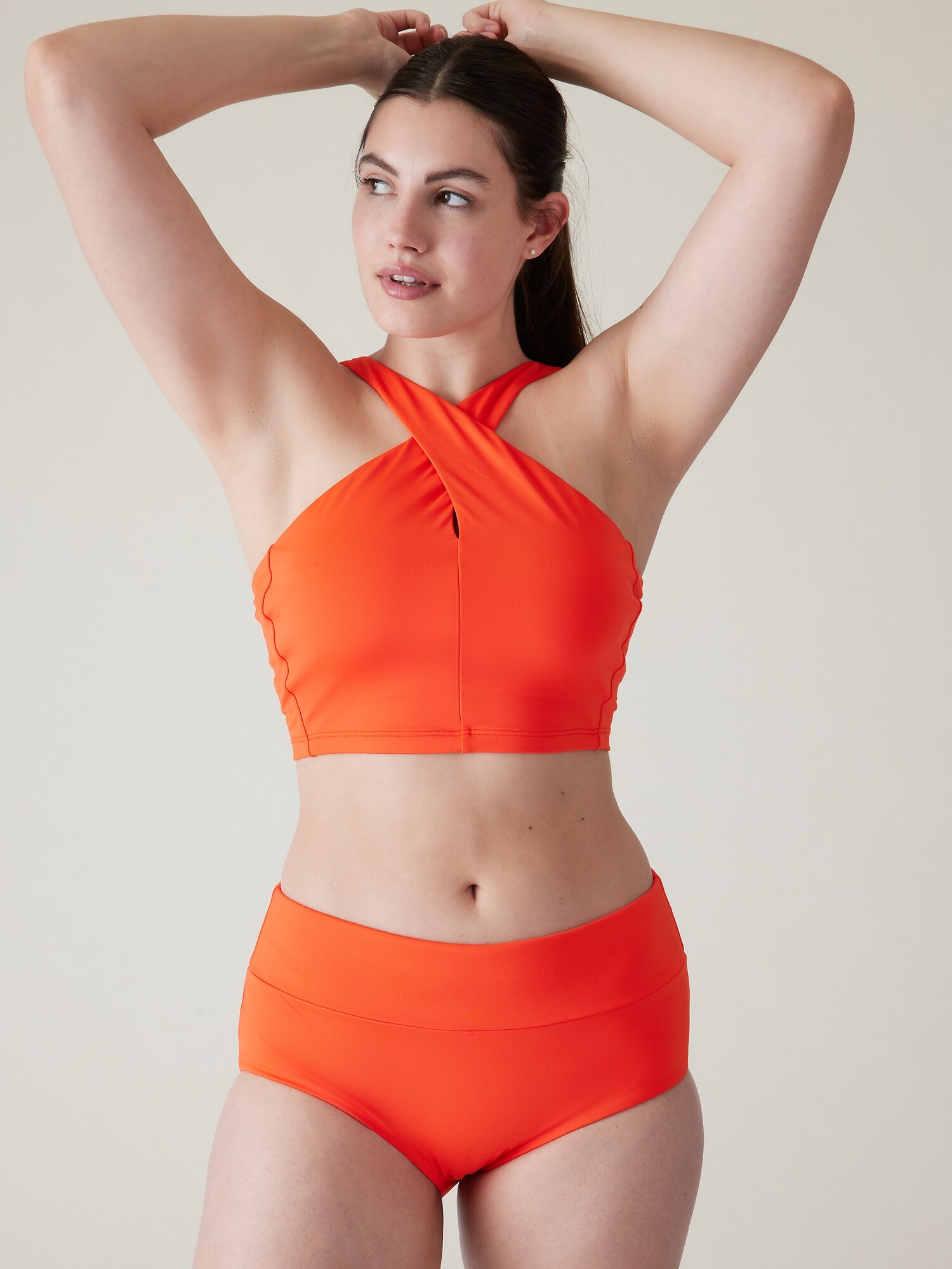 Athleta Crossed Bikini Top A&#45C orange. 1