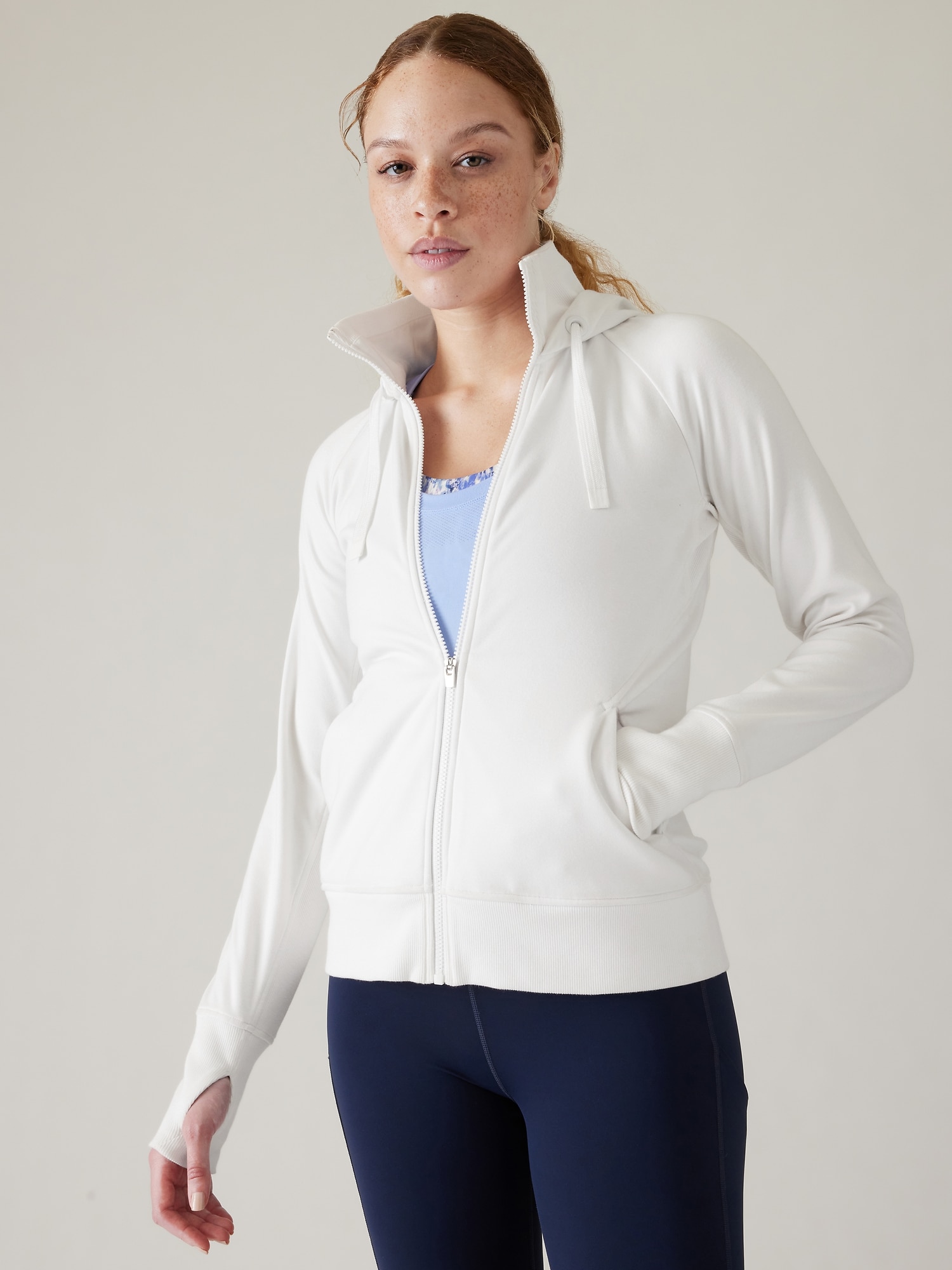 lululemon athletica, Jackets & Coats, Lululemon Athletica Scuba Hoodie 6  Grey Light Cotton Fleece Long Sleeve Jacket