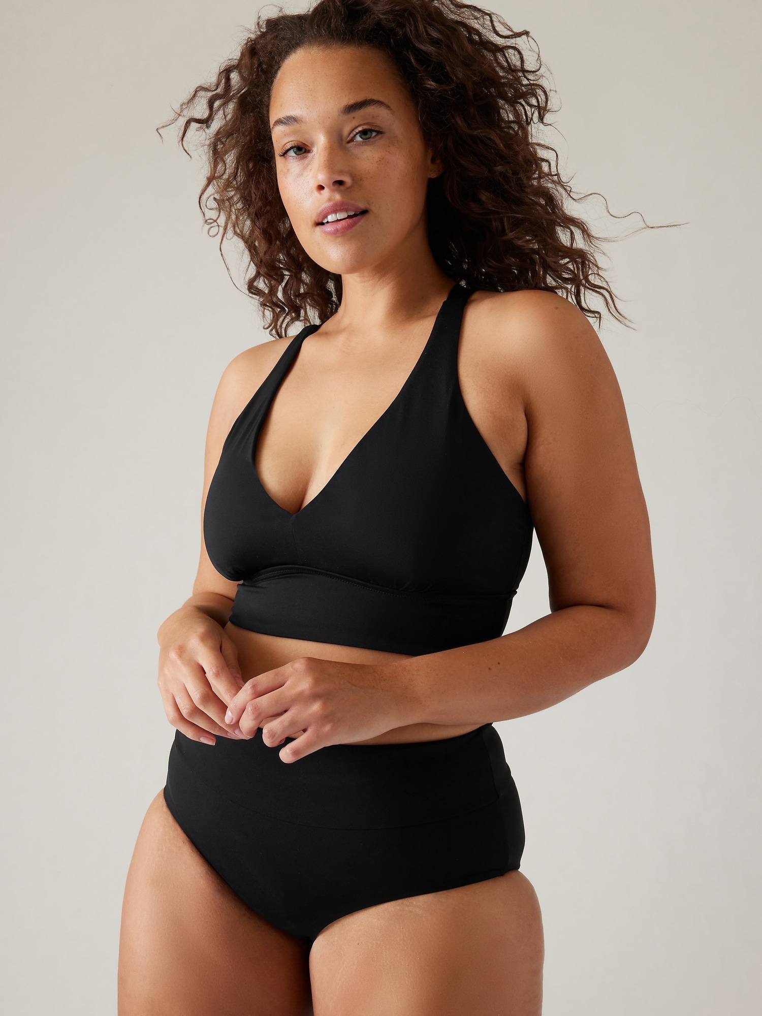 Swimsuits For All Women's Plus Size Power-Mesh Swim Capri 14 Black