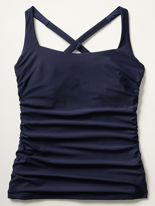 Athleta Cressida Maxi Dress Size ST Blue Padded Shelf Bra Sleeveless Round  Neck