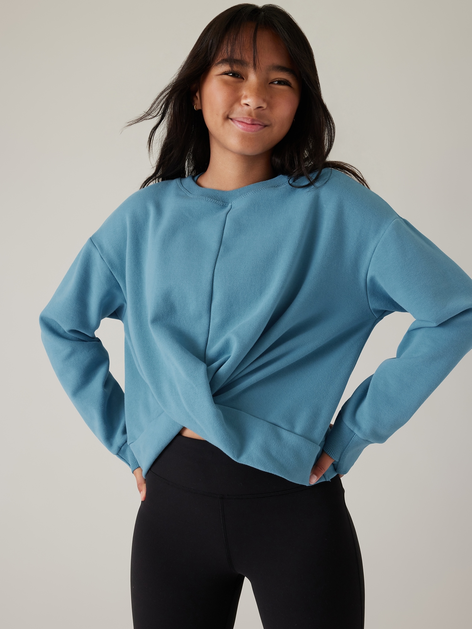 Athleta Girl Retroplush Twist Sweatshirt