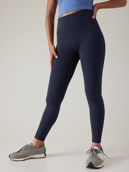 ZUTY 7/8 Workout Leggings for Women High Waisted Leggings with Pockets  Squat Proof Yoga Ankle Leggings Plus Size 25, X Side Line Navy Blue, Small  : Buy Online at Best Price in