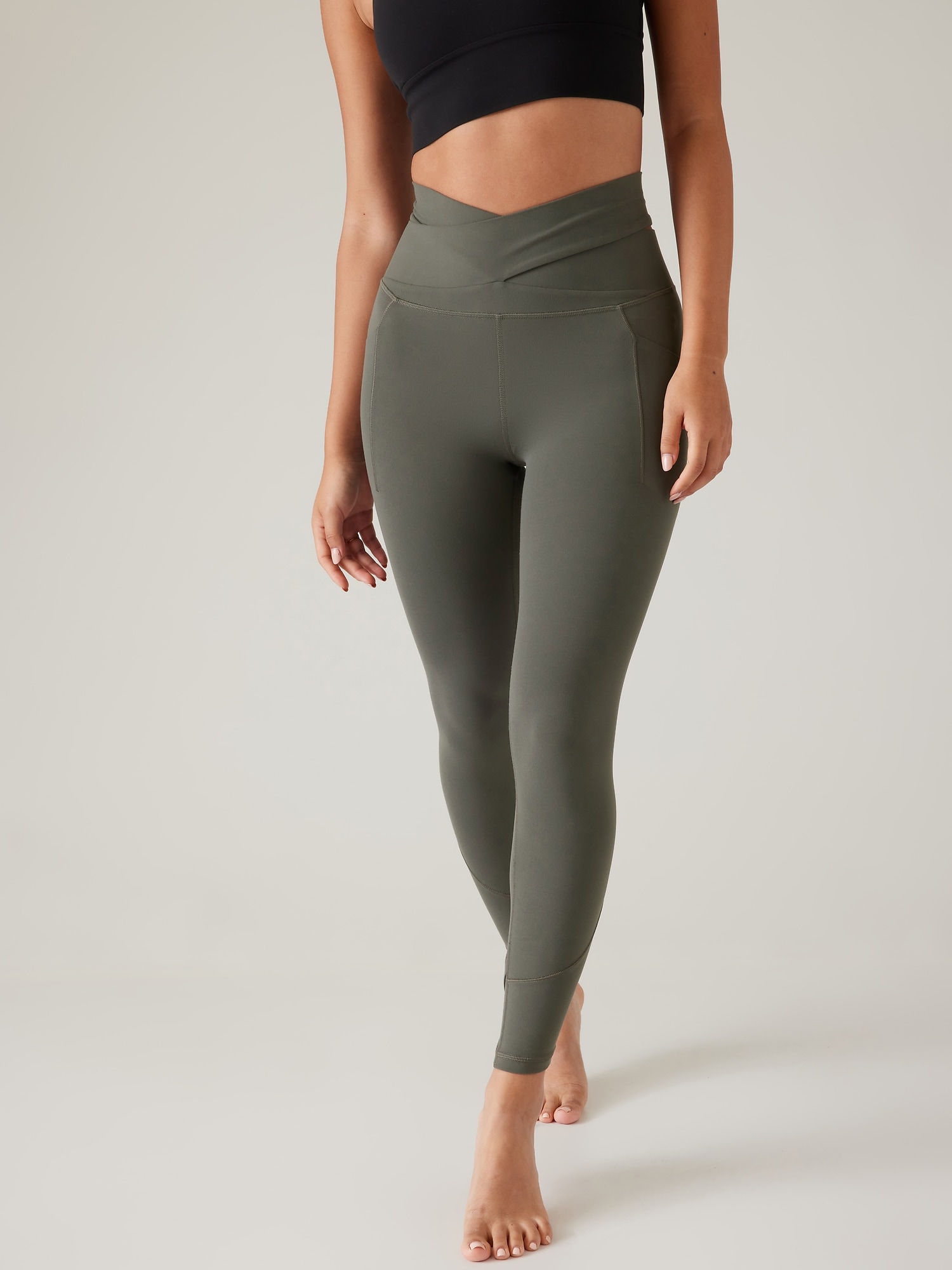 LULULEMON gray stirrup leggings (NULU fabric), Women's Fashion