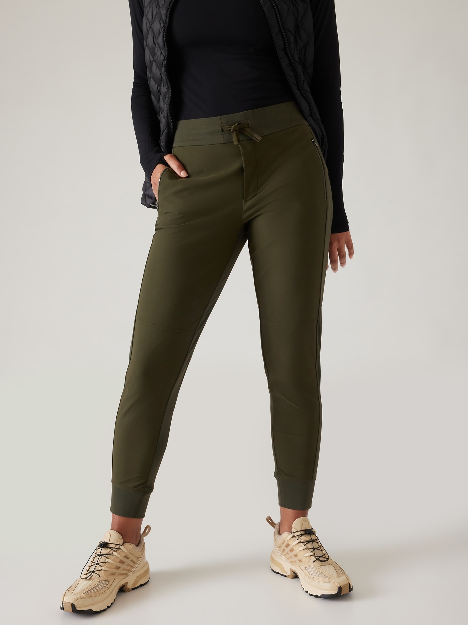 Mid rise hot sale jogger pants