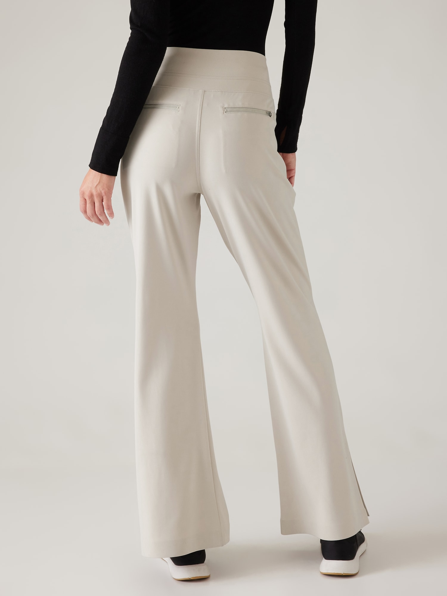 GAOKE High Waist Flare Pants For Women White Bell South Bottom, Slim Fit,  Elegant Work Wear From Lp2228, $15.6
