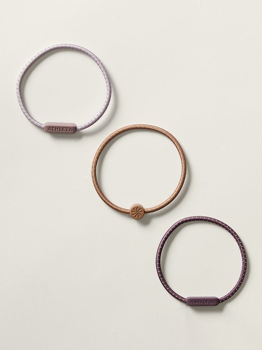 View large product image 1 of 3. Athleta 3 Pack Silicon Hair Ties