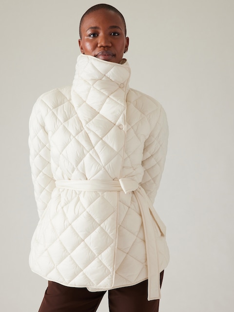 Whisper Featherless Wrap Coat - Magnolia White