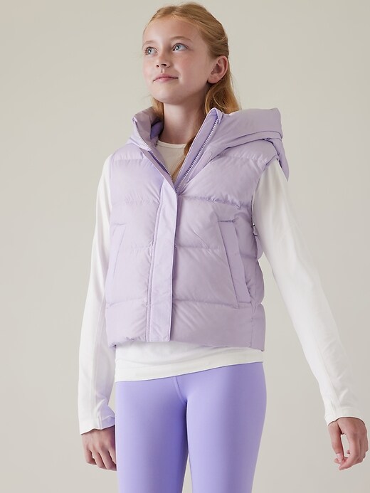 Athleta womens down vests deals