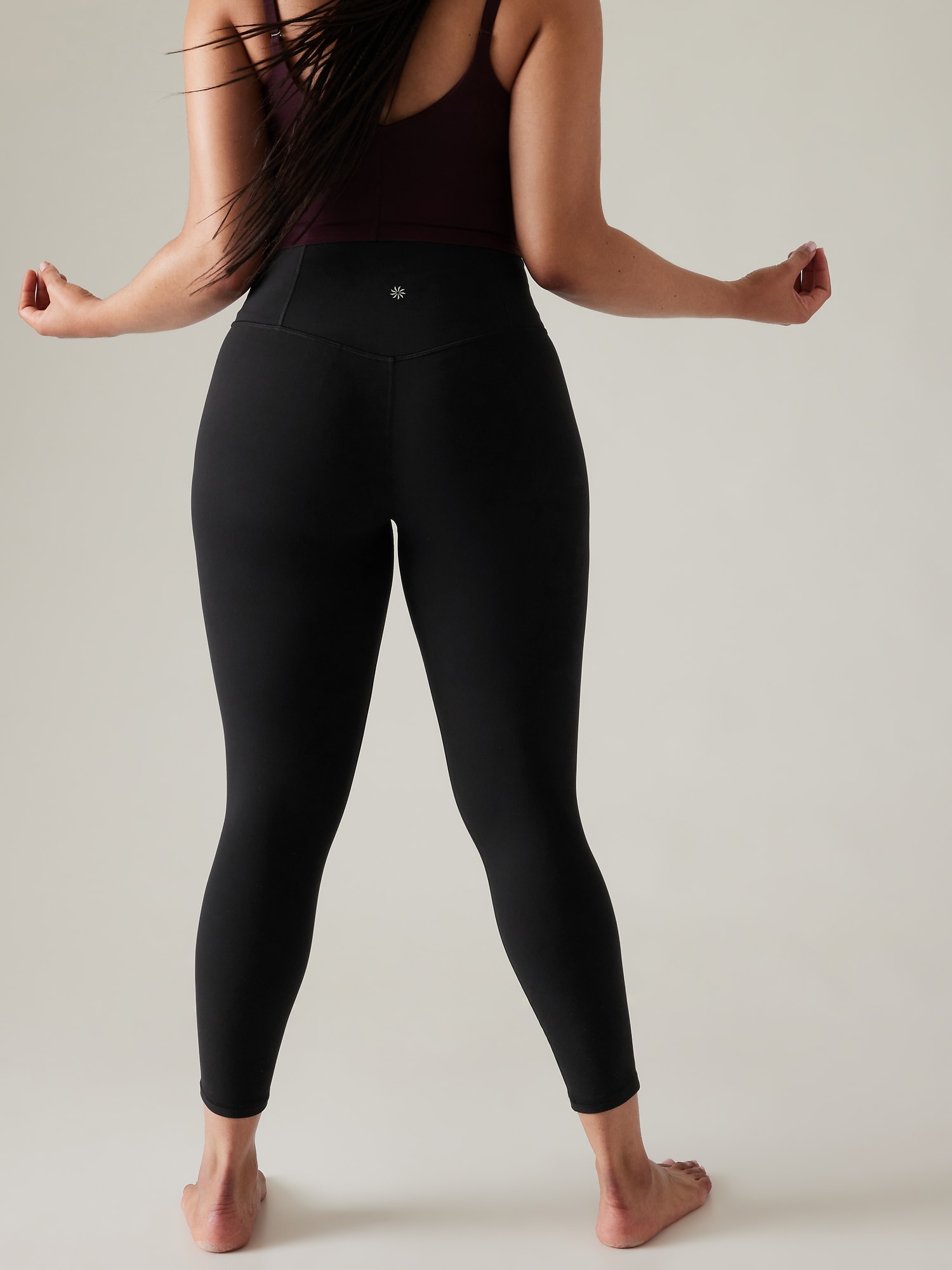 Seamless Leggings for Tall Women in Bright Navy Heather