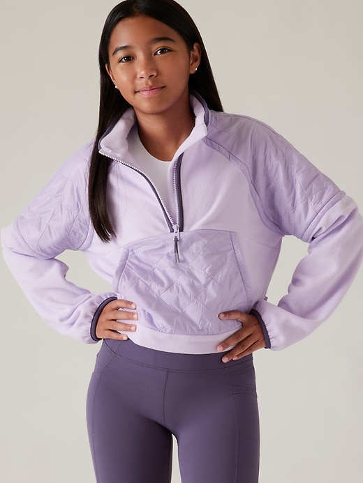 Image number 1 showing, Athleta Girl Transition Half Zip