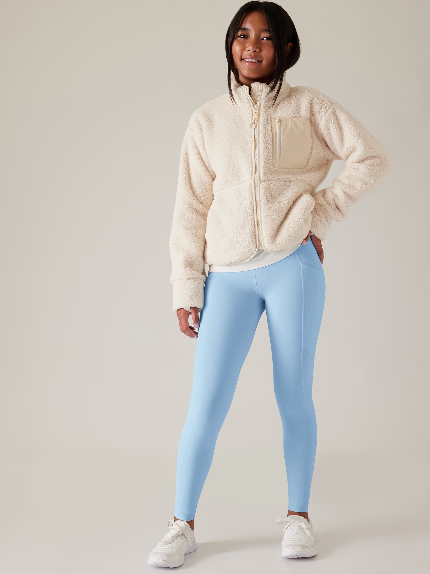Lot ATHLETA Girl blue Pink leggings and top Large, 12 EUC, Space Dye  Striped
