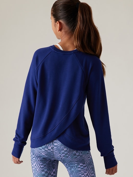 Image number 3 showing, Athleta Girl Cozy Cross Your Fingers Sweatshirt