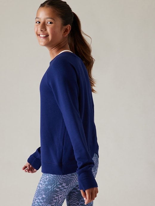 Image number 4 showing, Athleta Girl Cozy Cross Your Fingers Sweatshirt