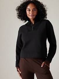 Buy THE GYM PEOPLE Womens' Half Zip Pullover Fleece Stand Collar Crop  Sweatshirt with Pockets Thumb Hole Online at desertcartCyprus
