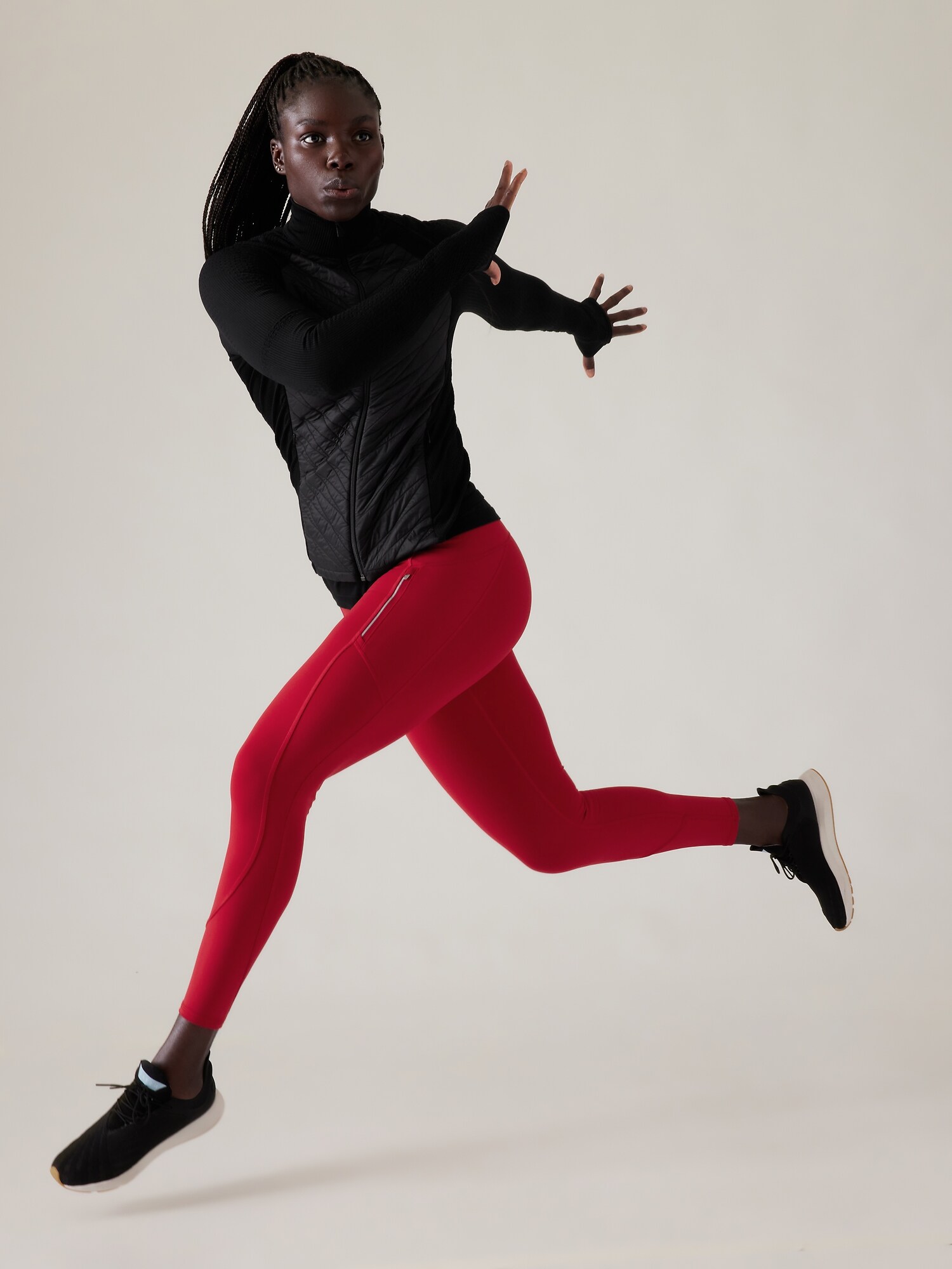 Athleta, Pants & Jumpsuits, Athleta Rainier Tight In Plush Supersonic Red  Nwt