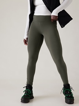 Athleta High Rise Full Length leggings Olive Green - Depop