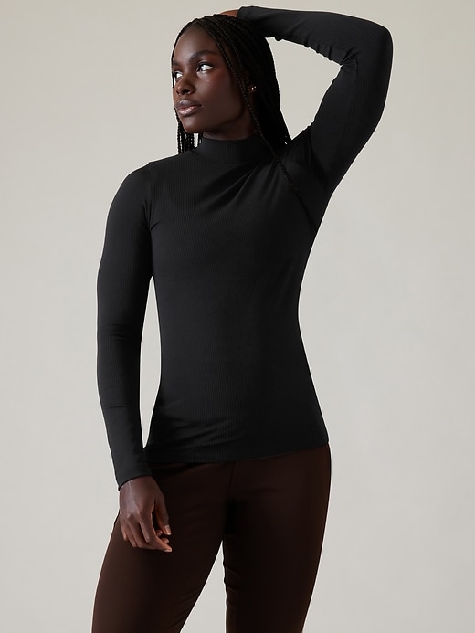 Image number 1 showing, Renew Seamless Mock Neck Top