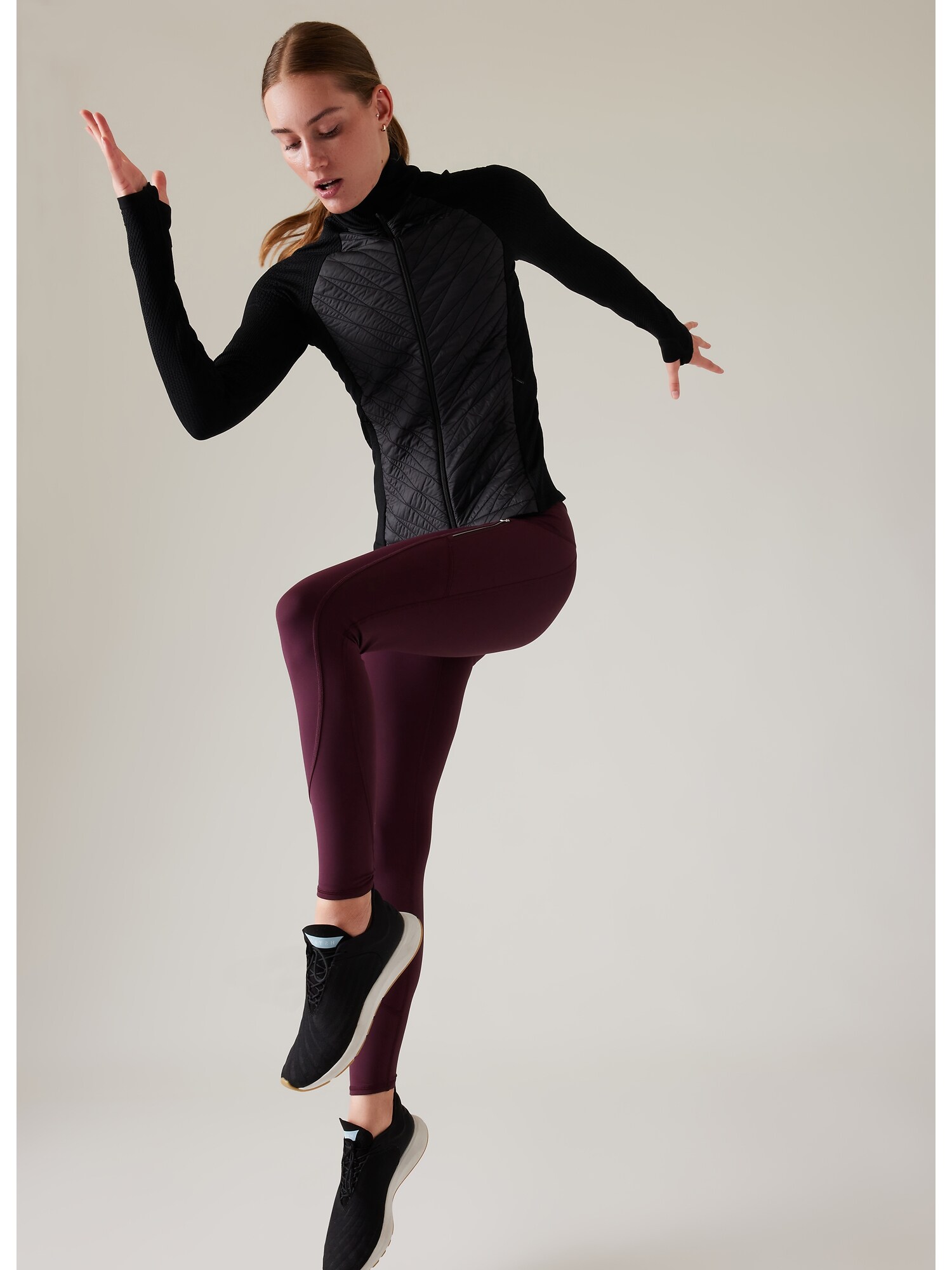 Athleta, Pants & Jumpsuits, Athleta Rainier Reflective Tights Size S Camo  Lux Reflective Black