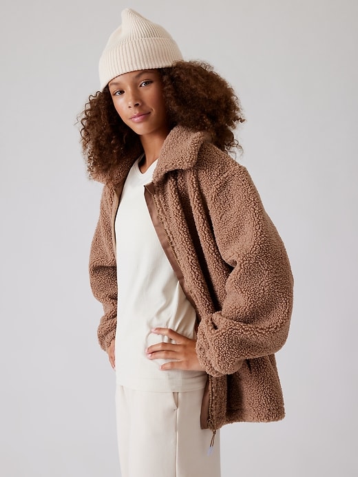 Image number 4 showing, Athleta Girl Teddy Fleece Jacket