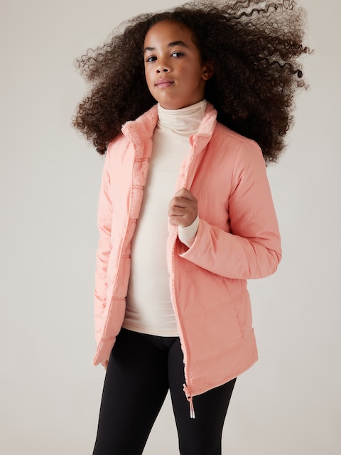 Athleta Girl Reversible Warm + Fuzzy Jacket