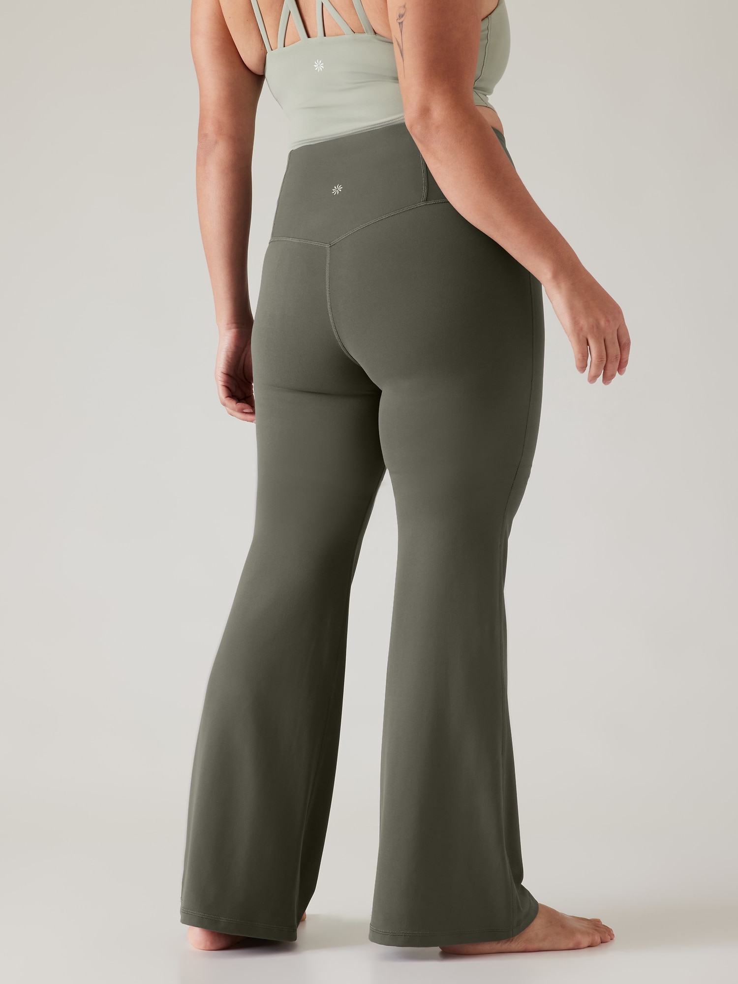 Athleta, Pants & Jumpsuits, Athleta Elation Flare Pant In Aspen Olive  Size Small New Without Tags