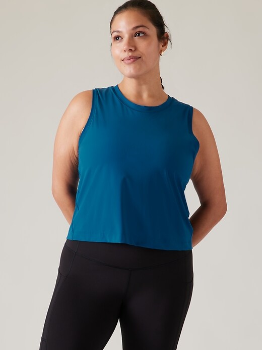 Athleta 1/4 Zip Sleeveless Athletic Workout Top Women's Large