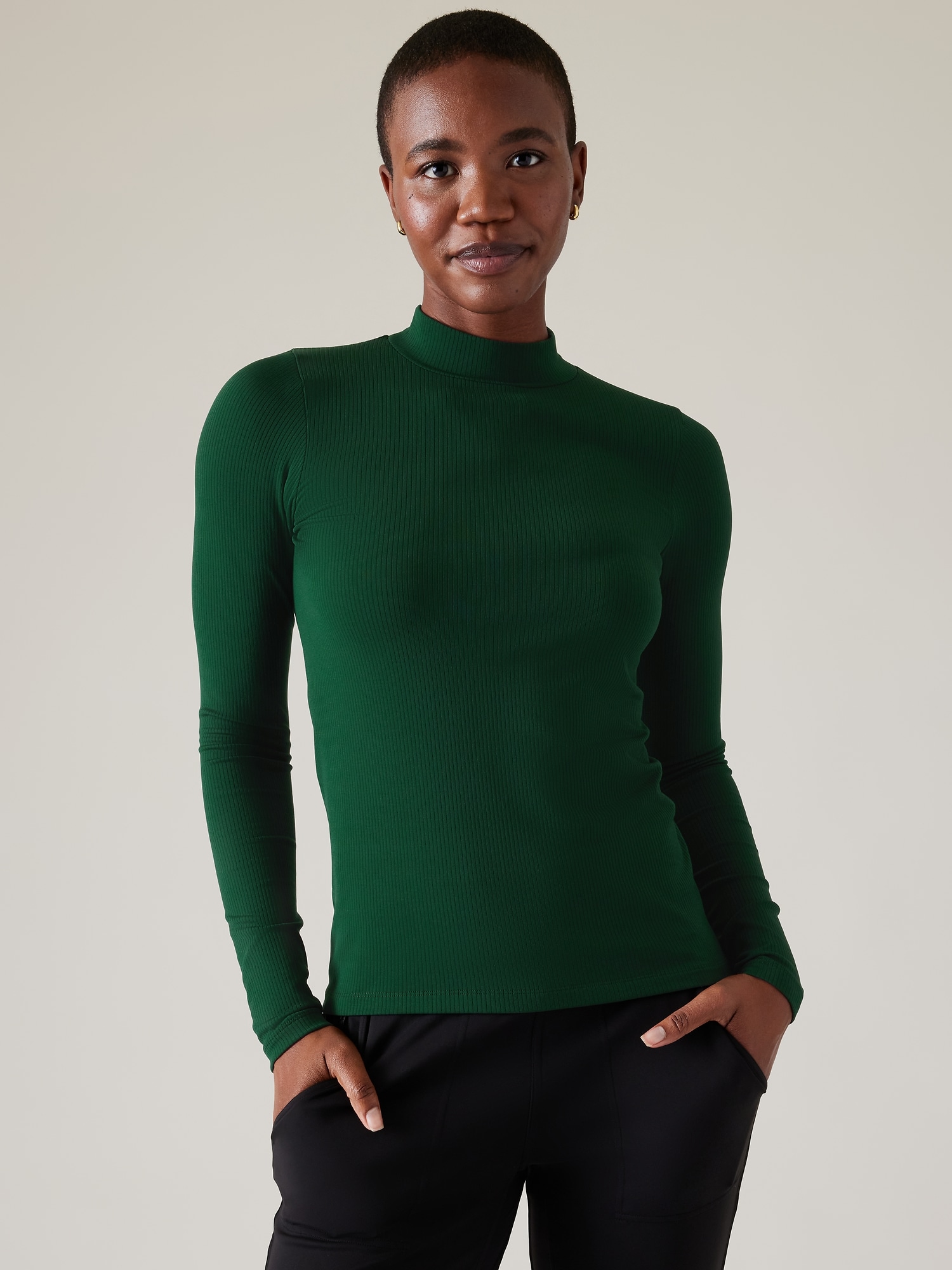 Ribbed Define Seamless Cropped T-shirt Light Green