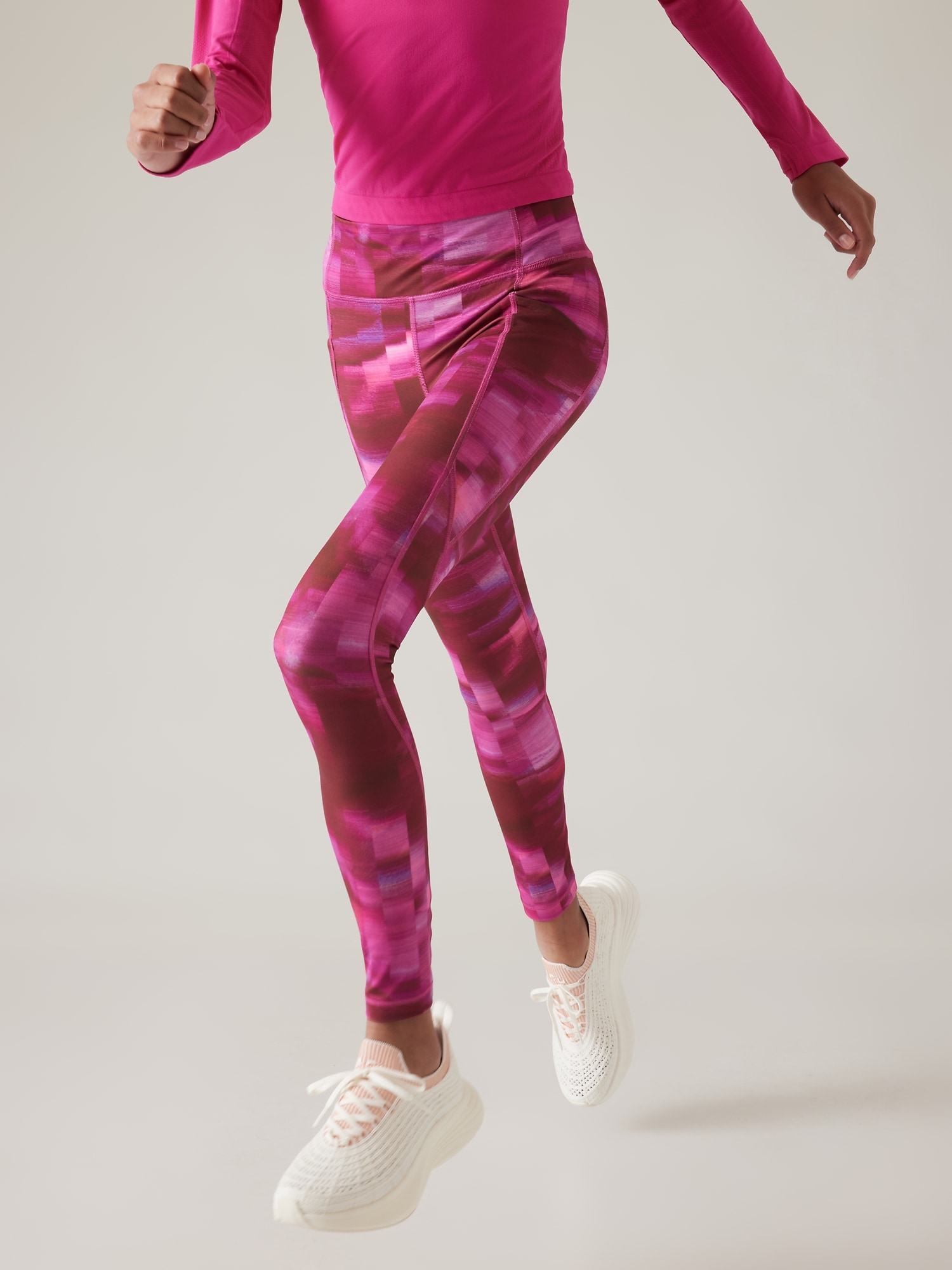 Athleta Women's Abstract Print Athletic Leggings Multicolor Size