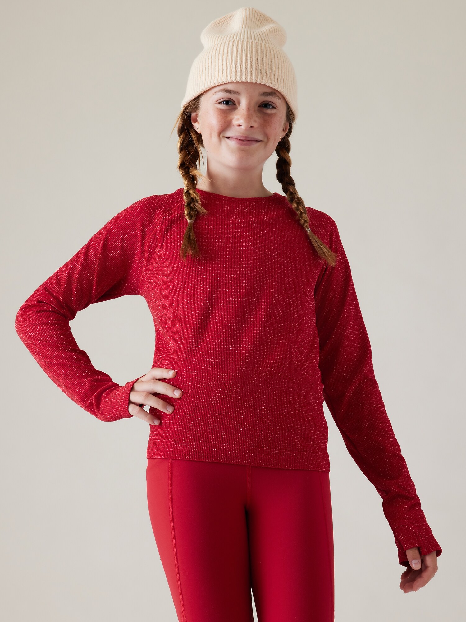 Athleta Girl Power Up Shimmer Top Athleta