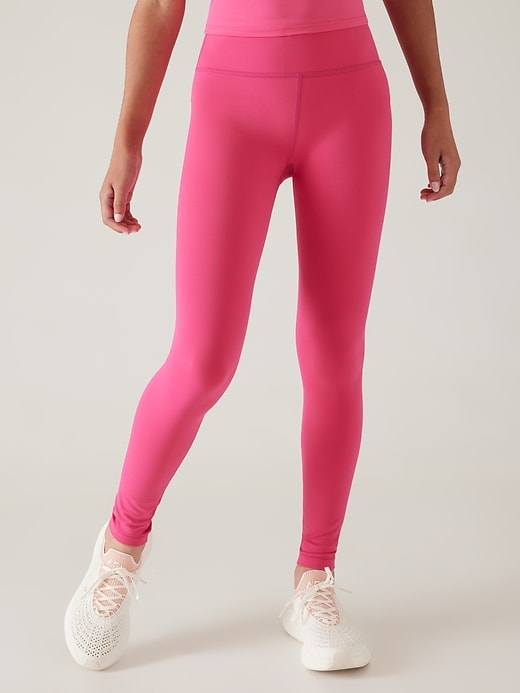 Athleta Girl Pink Tie Dye Printed Chit Chat Capri Leggings Size