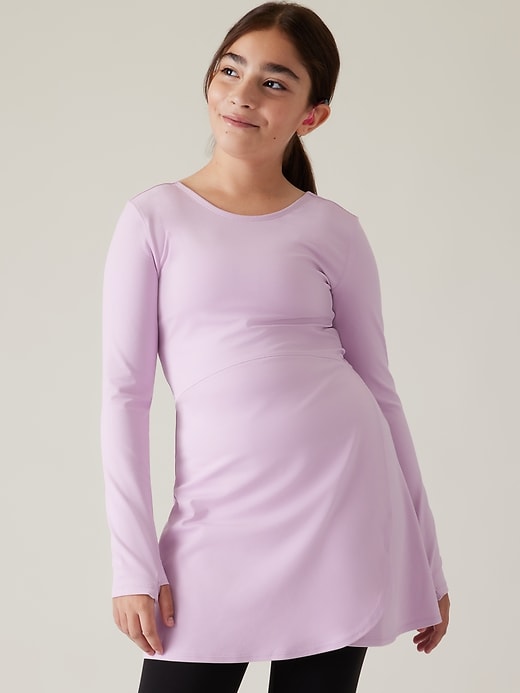 View large product image 1 of 6. Athleta Girl Chit Chat Long Sleeve Dress