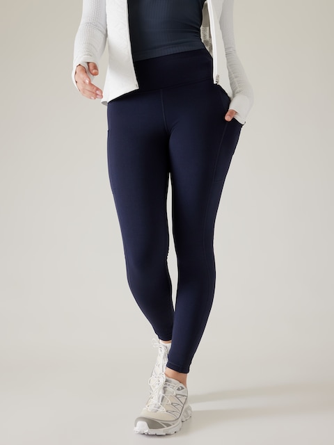 Altitude Stash High Rise Polartec® Power Stretch® Tight - Navy
