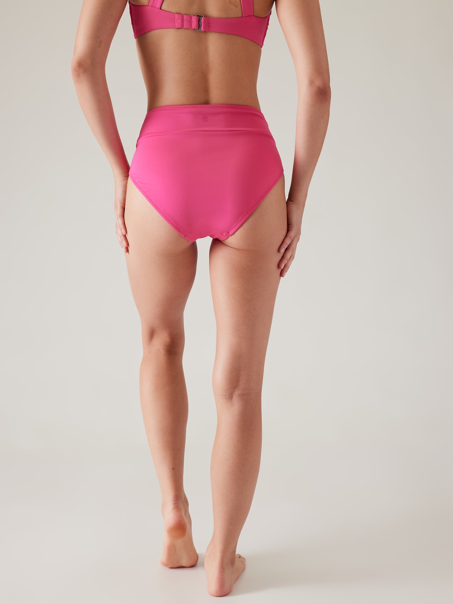 High-Waisted Crossover Shaping Swim Bottom - Fabletics Canada