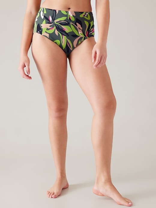 Ultra High Waist Bikini Bottom - Dk Fuse Green