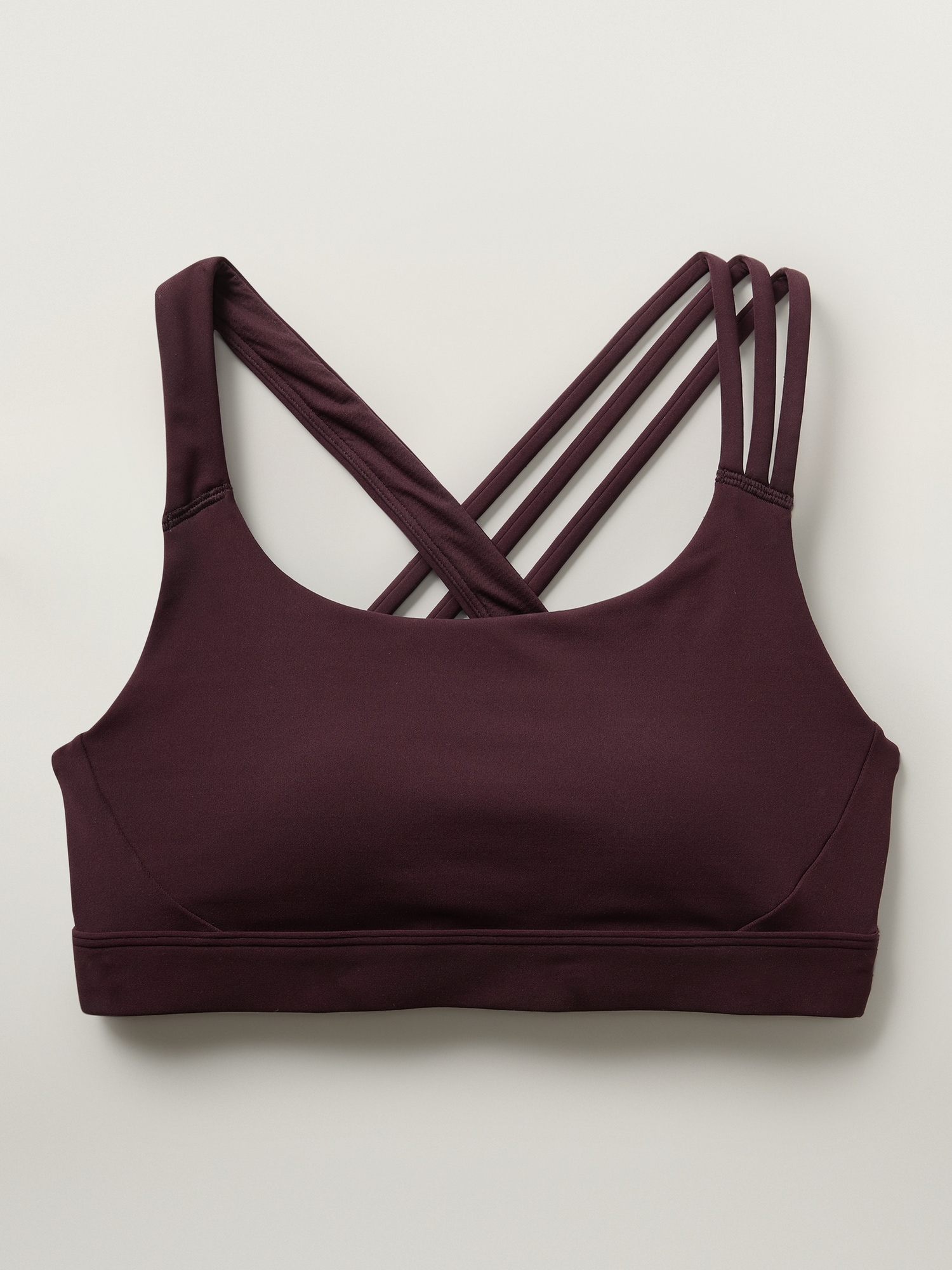 Buy Athlisis Maroon Removable Padding Non-wired Dry Fit Sports Workout Bra  online