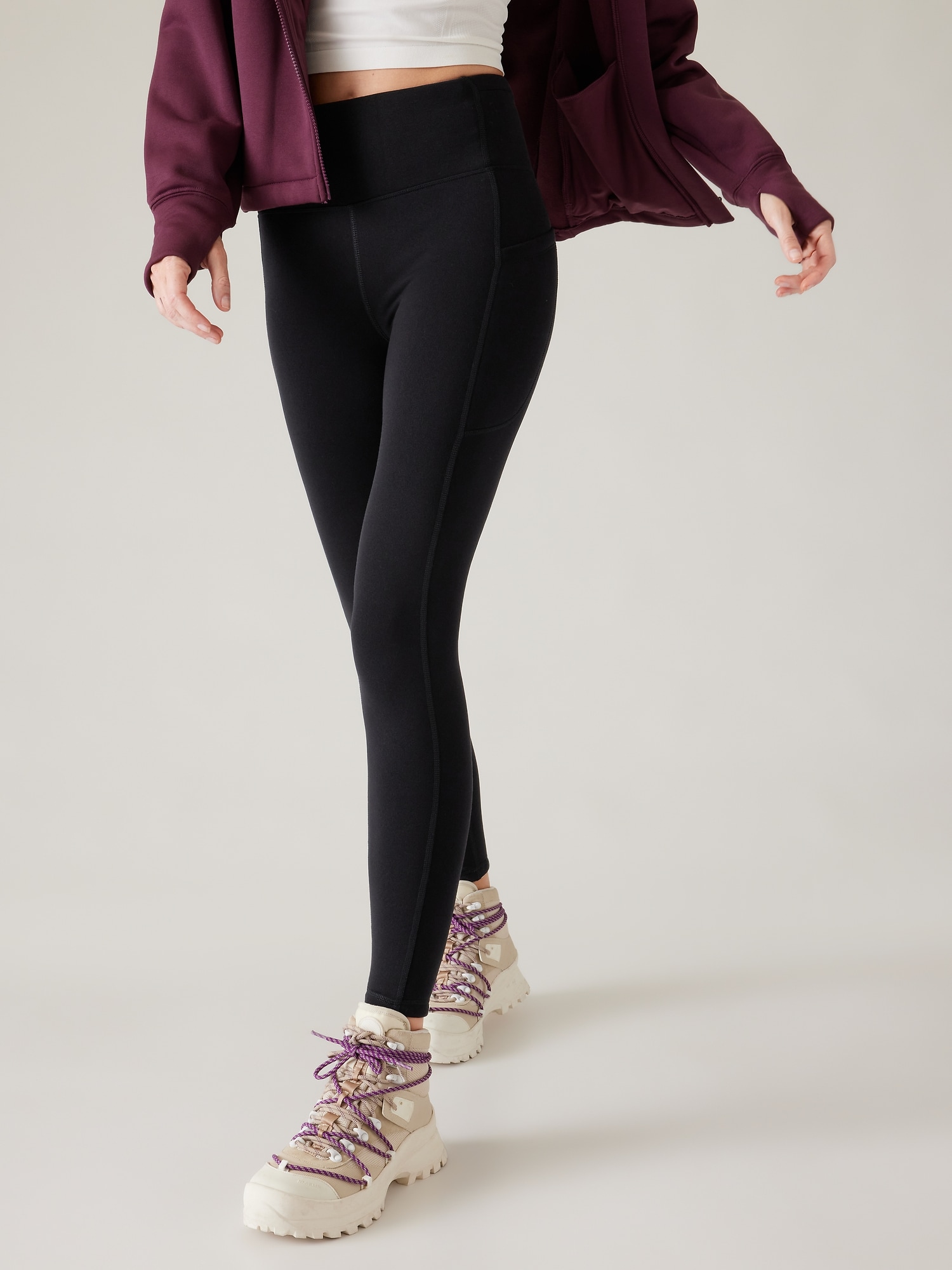 Athleta Women's Size XS Polartec Fleece Power Stretch Leggings