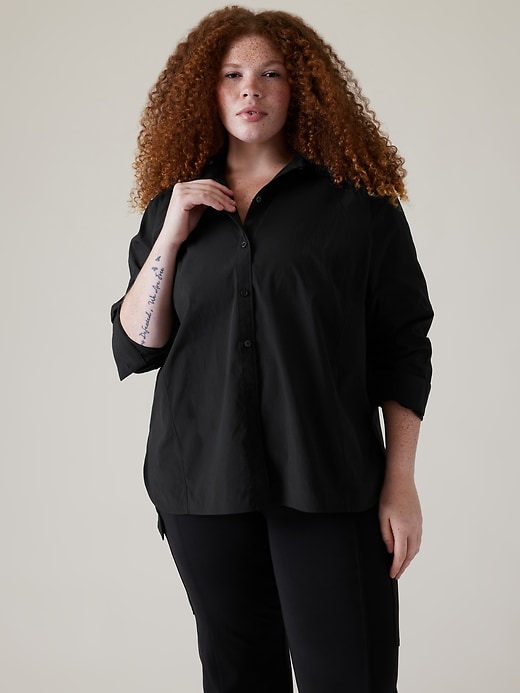 Image number 4 showing, Relaxed Poplin Top