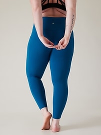 Athleta Leggings Women’s Small Exhale Stash Pocket Heel Tight Yoga Navy  511157