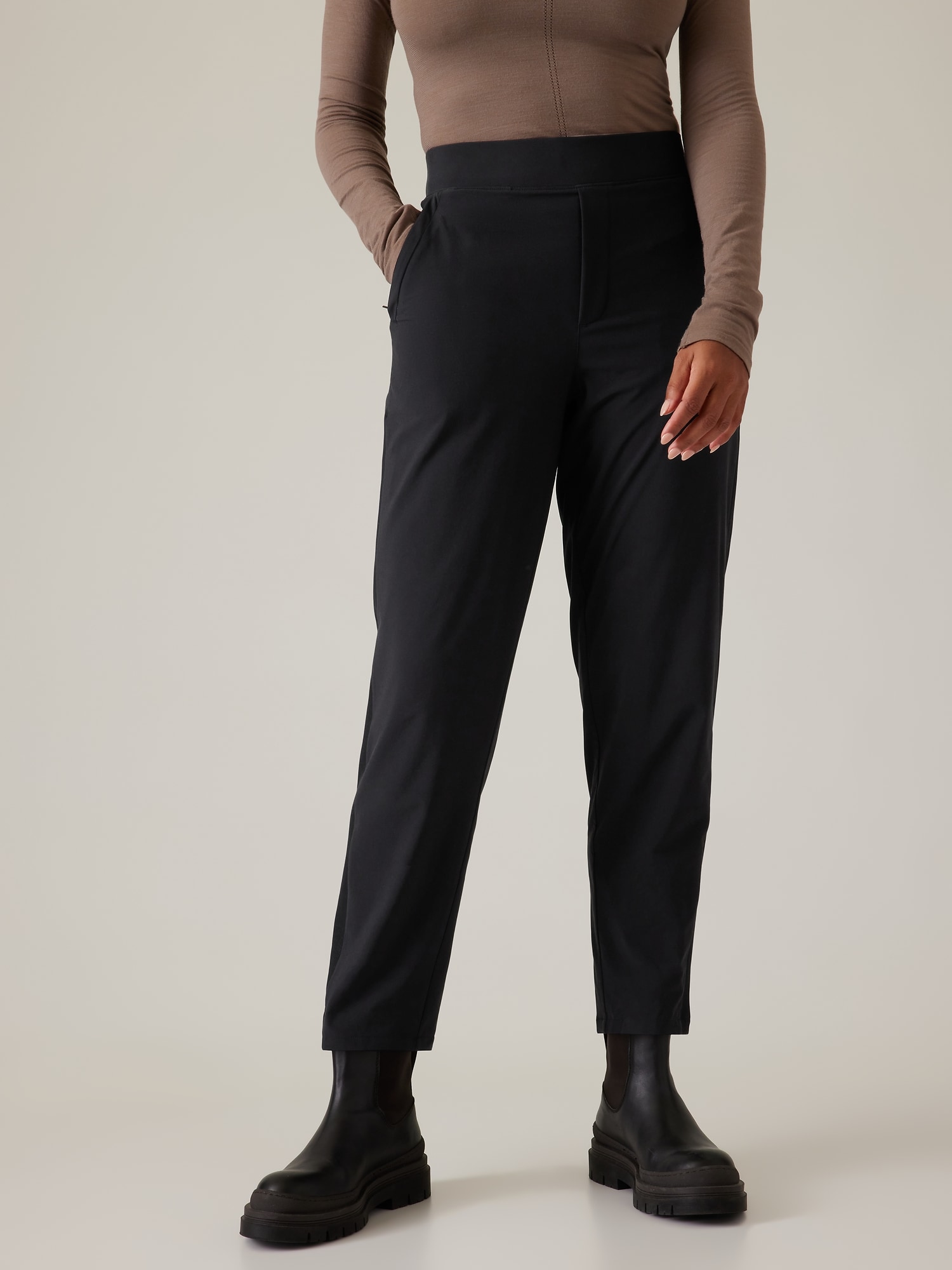 Essentials Women's Brushed Tech Stretch Jogger Pant (Available in Plus  Size) Small Black