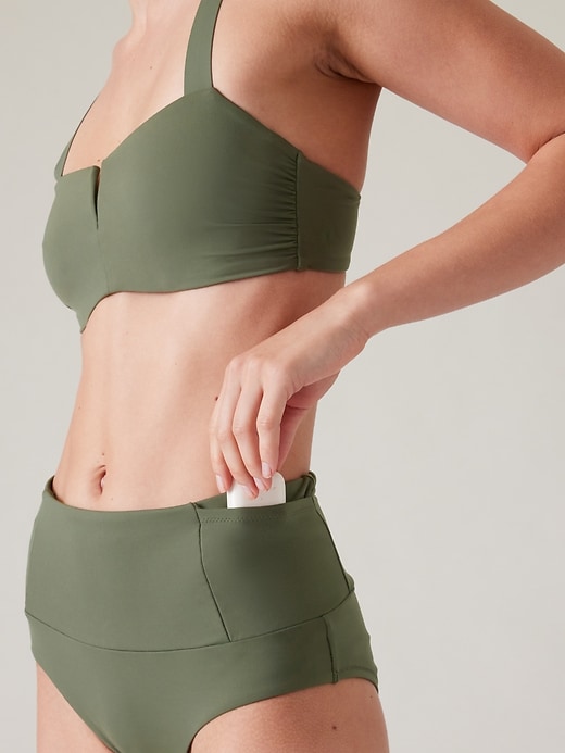 Image number 1 showing, Ultra High Waist Pocket Swim Bottom